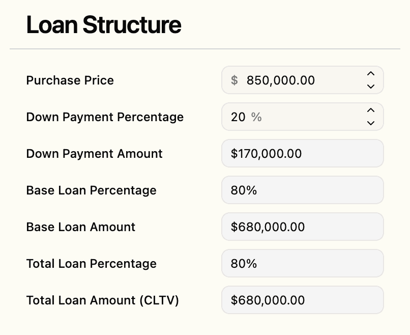 LoanStructure component