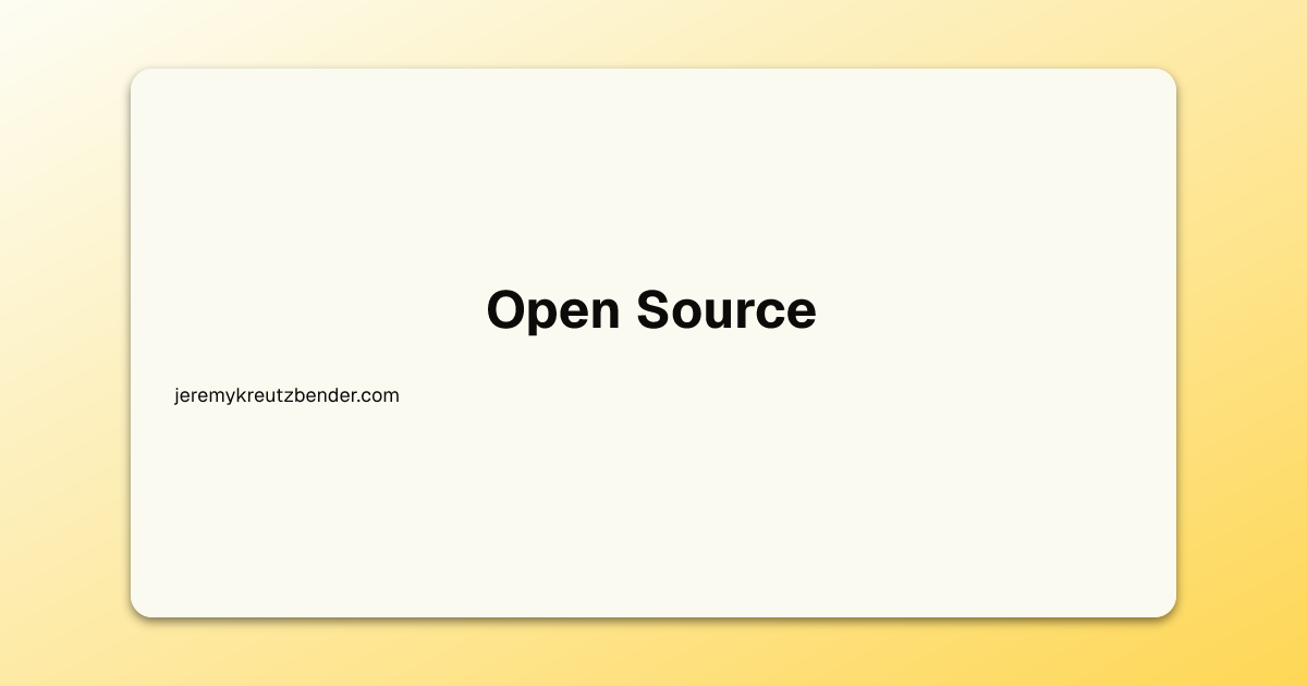 Open Source